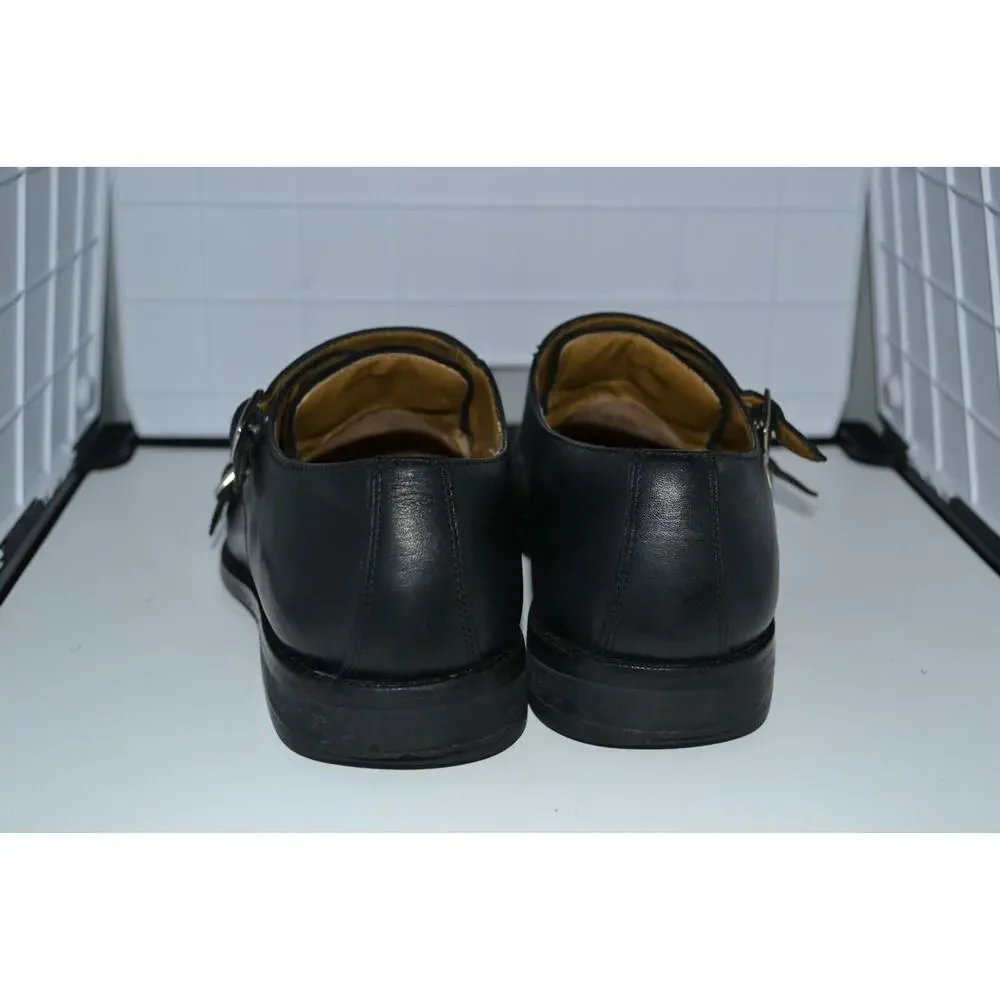 Cole Haan Giraldo C12444 Loafers Shoes Men's Size US 8 M Black Double Monk Strap